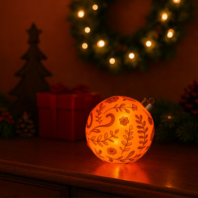 Cornici in argento: Pallina Decorazione Natalizia Luminosa 